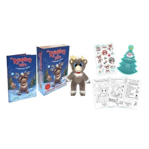 Reindeer in Here: A Christmas Friend By Adam Reed Hardcover Book & Plush Set NEW - Picture 3 of 8